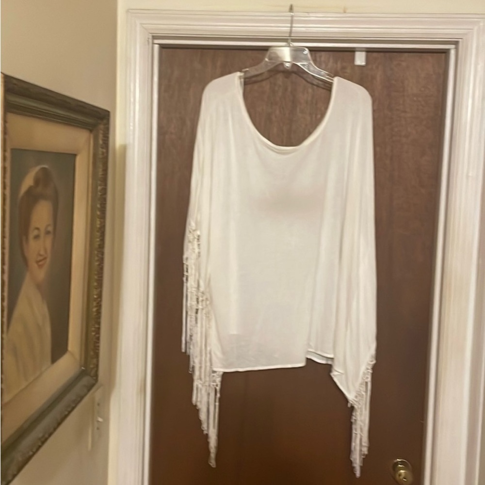 NWT INC poncho with fringe​​